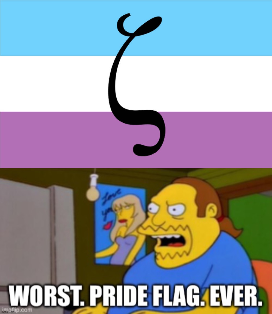 Zoophile?! Worst. Pride flag. Ever. (For those concerned, zoophiles are NOT part of the LGBTQ) | image tagged in zoophile flag,the simpsons,comic book guy worst ever,comic book guy,lgbtq | made w/ Imgflip meme maker