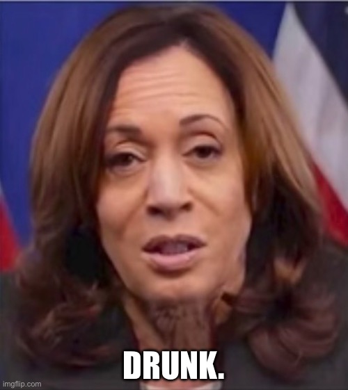 Comrade Kamala is drunk again! | DRUNK. | image tagged in kamala harris,drunk,drunk girl,you're drunk,democrat party,presidential election | made w/ Imgflip meme maker