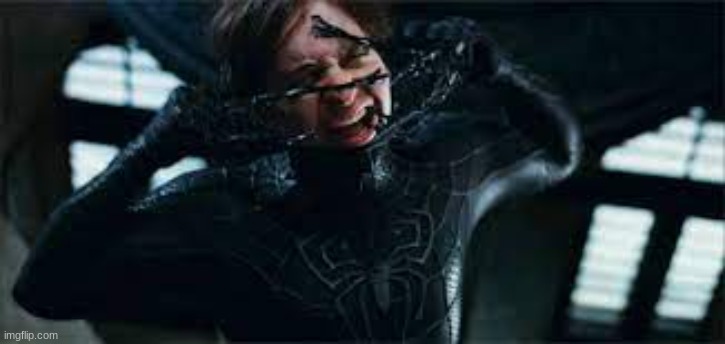 Spider-man removes black suit | image tagged in spider-man removes black suit | made w/ Imgflip meme maker