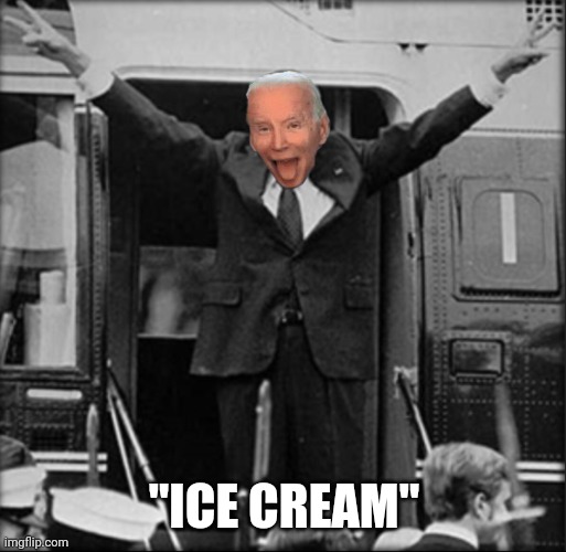 Is he even still alive? | "ICE CREAM" | image tagged in nixon | made w/ Imgflip meme maker