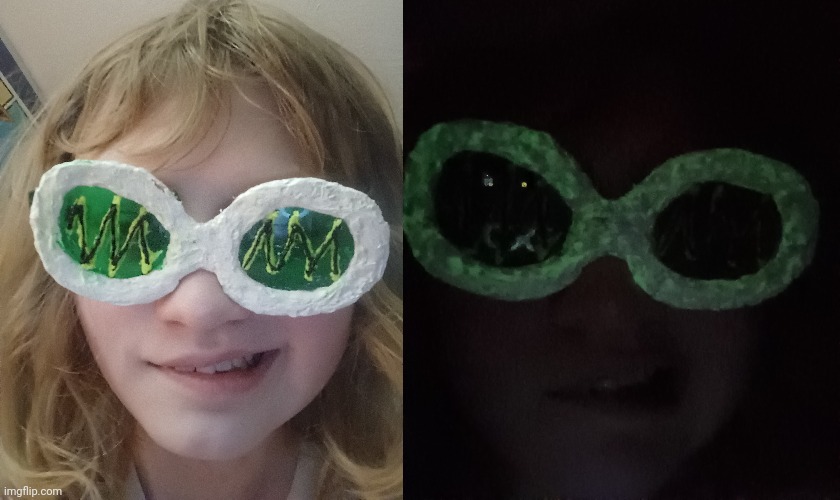 Glow in the dark jet set radio sunglasses | made w/ Imgflip meme maker