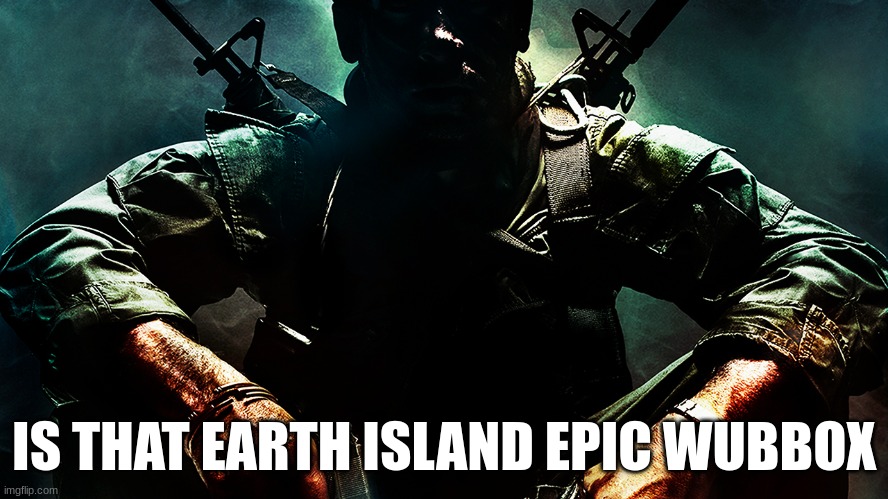 Black ops guy | IS THAT EARTH ISLAND EPIC WUBBOX | image tagged in black ops guy | made w/ Imgflip meme maker