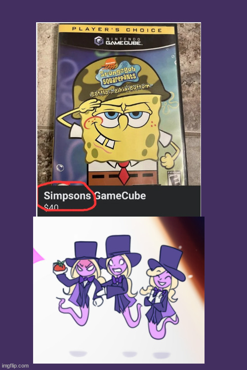 ''Simpsons Gamecube'' | image tagged in simpsons,spongebob,gamecube | made w/ Imgflip meme maker