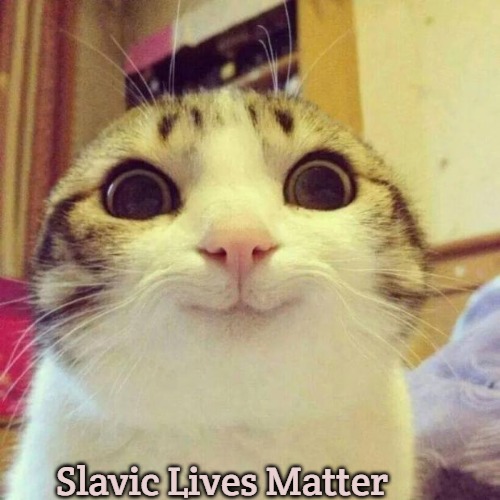 Smiling Cat Meme | Slavic Lives Matter | image tagged in memes,smiling cat,slavic | made w/ Imgflip meme maker