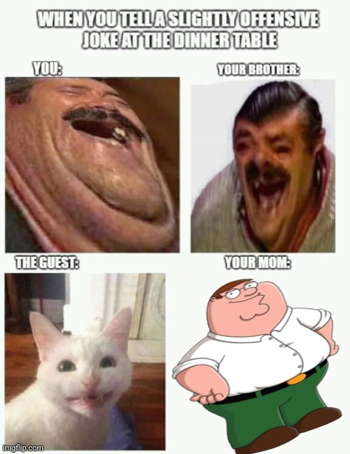 So I was bored | image tagged in slightly offensive joke at the dinner table | made w/ Imgflip meme maker