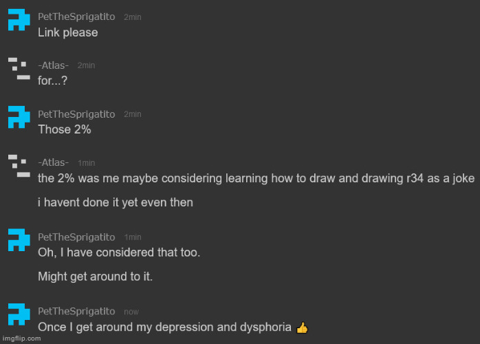 Oh look she of all people wants to draw r34, can't say I'm surprised | made w/ Imgflip meme maker