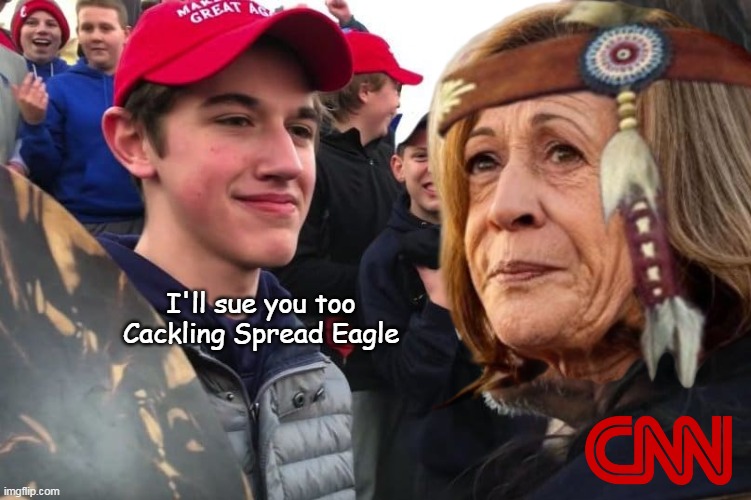 I'll sue you too Cackling Spread Eagle | made w/ Imgflip meme maker