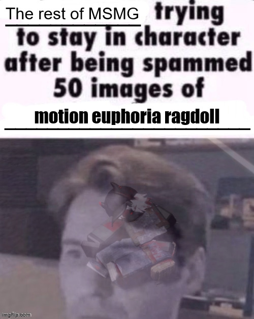 galactic core moment | The rest of MSMG; motion euphoria ragdoll | image tagged in x trying to stay in character after being spammed 50 images of y | made w/ Imgflip meme maker