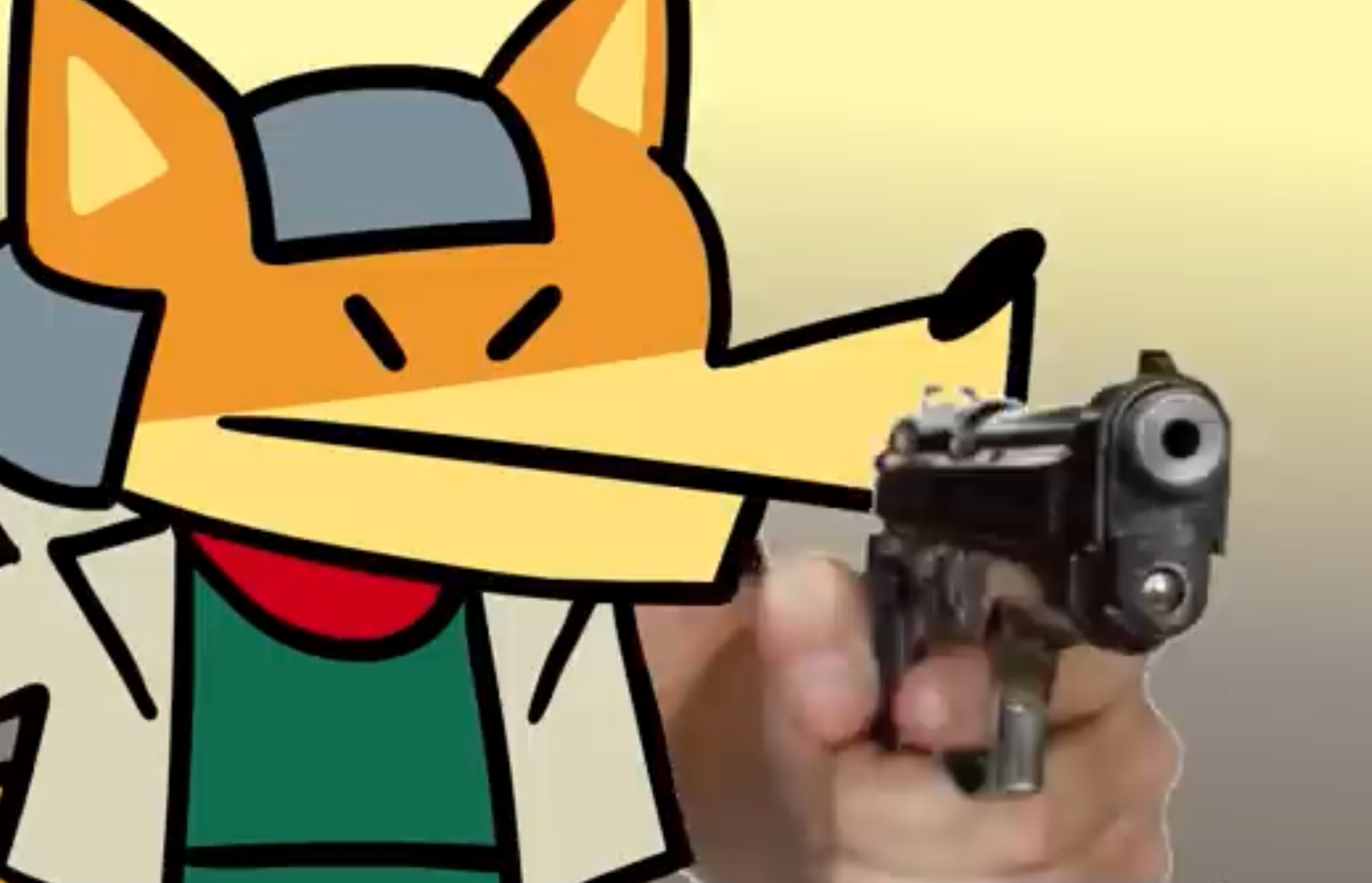 Fox threatens you with a gun Blank Meme Template
