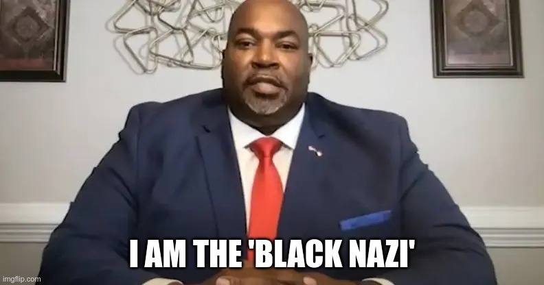 Just a Republican | I AM THE 'BLACK NAZI' | image tagged in robinson,gop,republican,nazi,black nazi | made w/ Imgflip meme maker