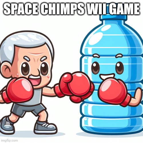 Water Bottle boxing with Joe Biden | SPACE CHIMPS WII GAME | image tagged in water bottle boxing with joe biden | made w/ Imgflip meme maker