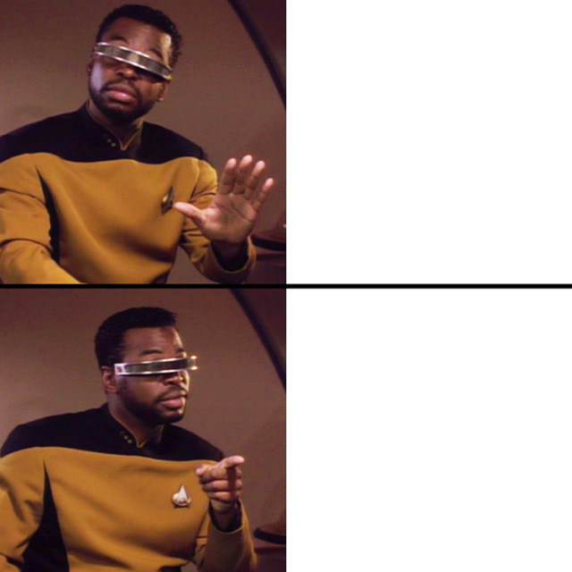 High Quality Don't Drake. LaForge instead. Blank Meme Template