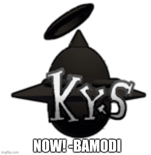 Bamodi KYS | image tagged in bamodi kys | made w/ Imgflip meme maker