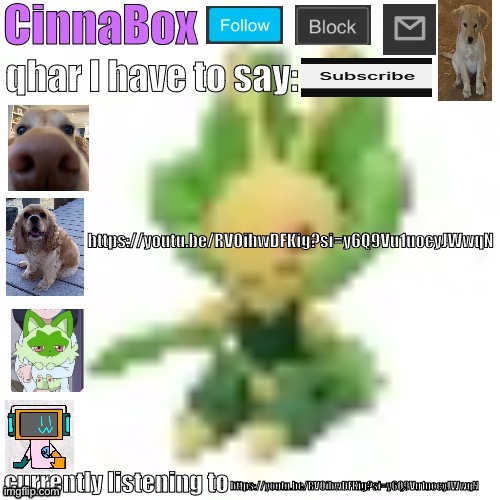https://youtu.be/RVOihwDFKig?si=y6Q9Vu1uocyJWwqN | https://youtu.be/RVOihwDFKig?si=y6Q9Vu1uocyJWwqN; https://youtu.be/RVOihwDFKig?si=y6Q9Vu1uocyJWwqN | image tagged in cinnabox s 144p leavanny temp | made w/ Imgflip meme maker