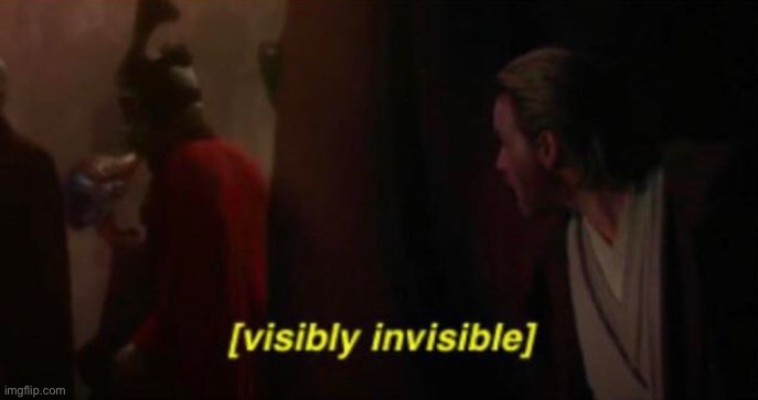 Visibly invisible | image tagged in visibly invisible | made w/ Imgflip meme maker