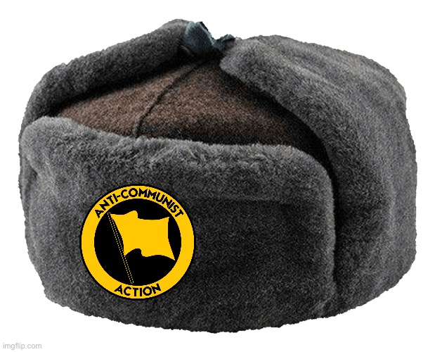 Anti communist ushanka | image tagged in communist hat | made w/ Imgflip meme maker