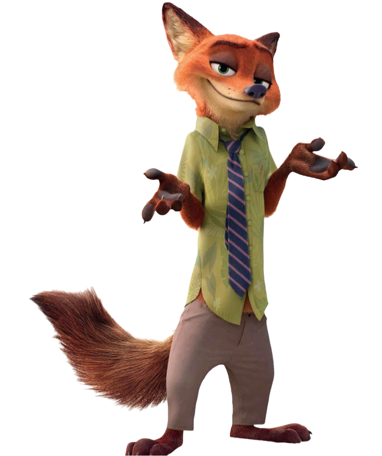 Nick Wilde Shrugging Blank Meme Template