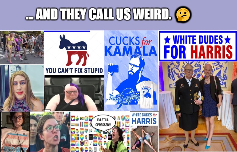 And they call us weird | ... AND THEY CALL US WEIRD. 🤔 | made w/ Imgflip meme maker