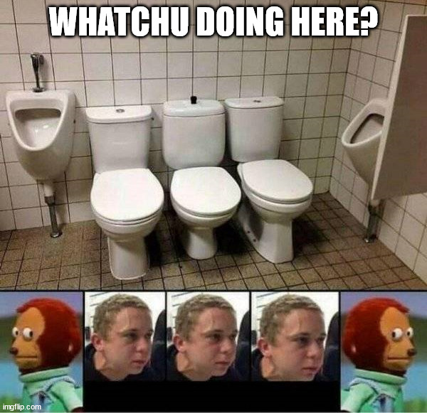 Why? | WHATCHU DOING HERE? | image tagged in you had one job | made w/ Imgflip meme maker