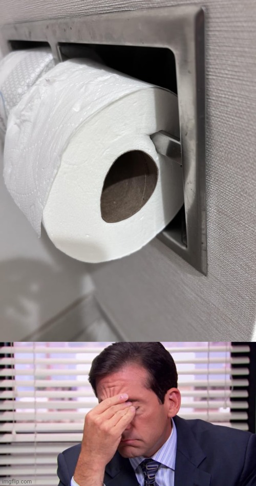 Toilet paper | image tagged in michael scott frustrated,toilet paper,you had one job,memes,rolls,restroom | made w/ Imgflip meme maker