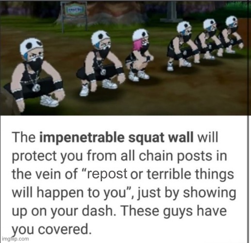 :) | image tagged in impenetrable squat wall | made w/ Imgflip meme maker