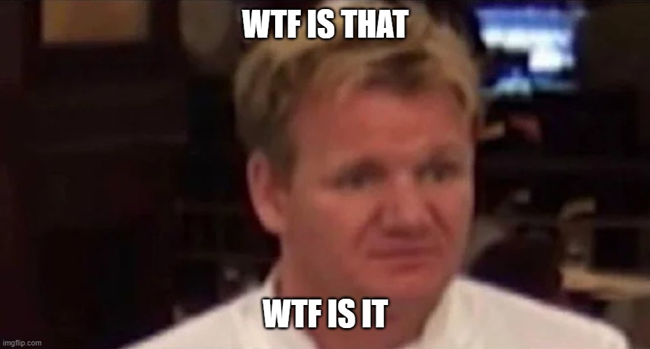 Disgusted Gordon Ramsay | WTF IS THAT WTF IS IT | image tagged in disgusted gordon ramsay | made w/ Imgflip meme maker