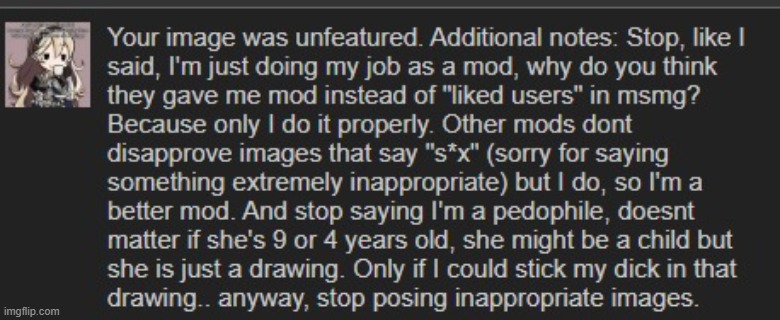 literal mod abuse and pedophilia, and Andrew will do nothing about it | made w/ Imgflip meme maker