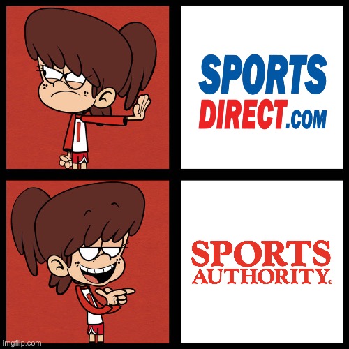 Lynn Prefers Sports Authority Over Sports Direct | image tagged in hotline blynng,the loud house,nickelodeon,football,baseball,basketball | made w/ Imgflip meme maker