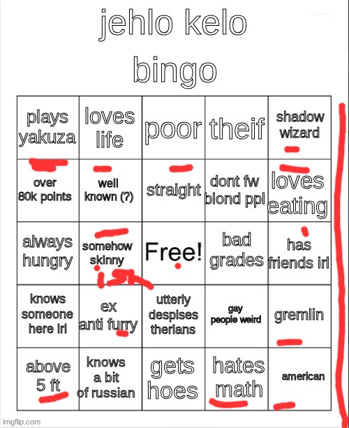 jehlo bingo | image tagged in jehlo bingo | made w/ Imgflip meme maker