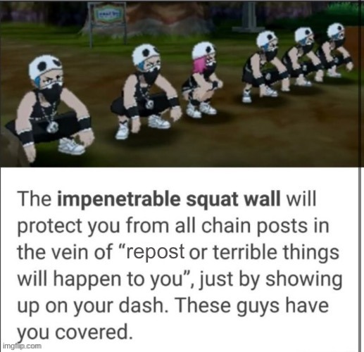 Impenetrable Squat Wall | image tagged in impenetrable squat wall | made w/ Imgflip meme maker
