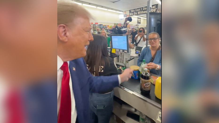 Trump $100 Grocery Store Woman Blank Meme Template