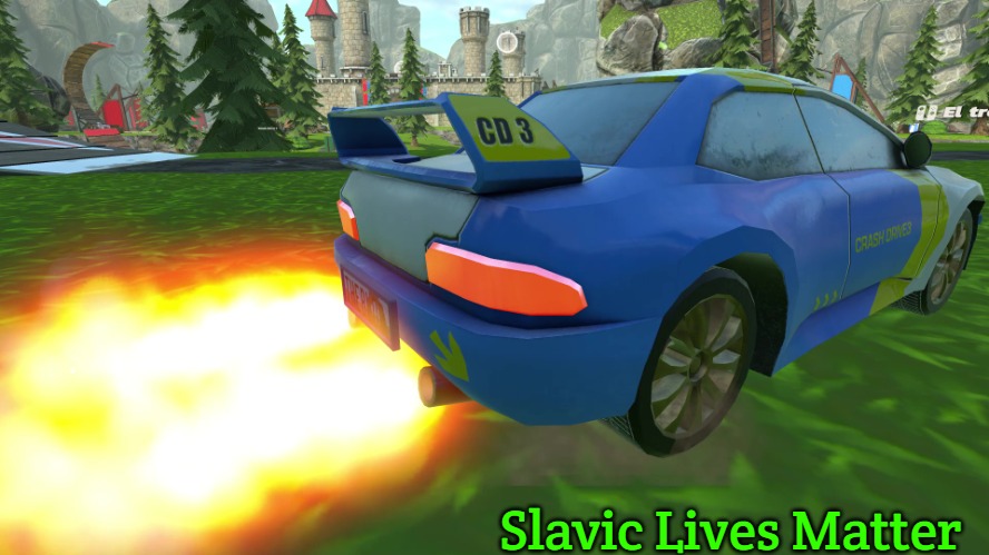 rally car | Slavic Lives Matter | image tagged in rally car,slavic | made w/ Imgflip meme maker