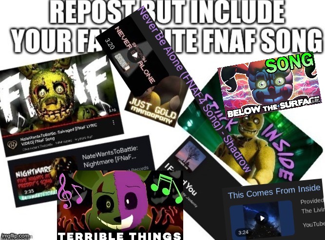 Below the surface lowkey goated | image tagged in fnaf,music | made w/ Imgflip meme maker