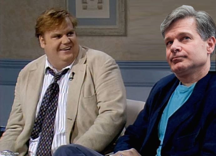 Chris Wray with Chris Farley Blank Meme Template