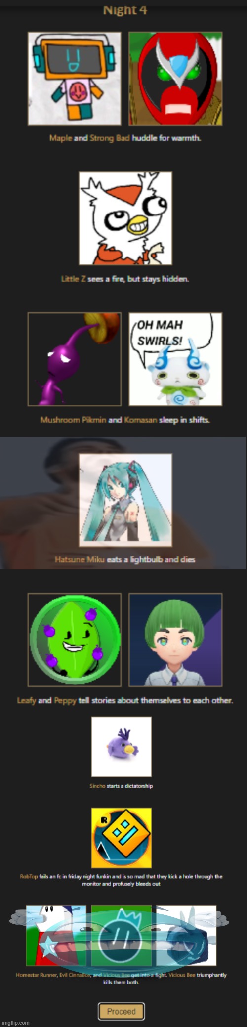 HE'S FINALLY DEAD!!!! also miku lmao you suck how did you go out like that | made w/ Imgflip meme maker