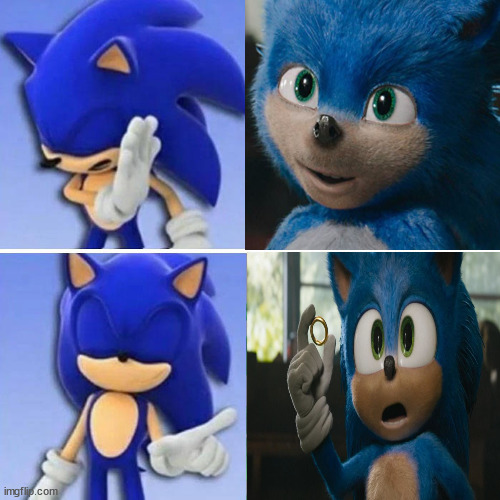 sonic movie in a nutshell | image tagged in sonic hates amour and loves pearl,sonic the hedgehog,videogames,sonic movie,gaming | made w/ Imgflip meme maker