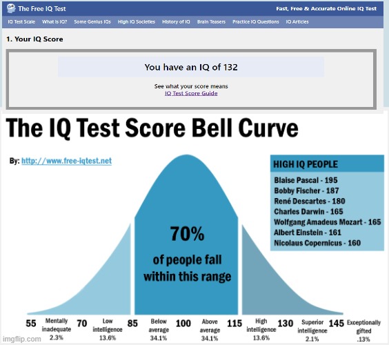 i found it funny that my iq score includes my username | made w/ Imgflip meme maker