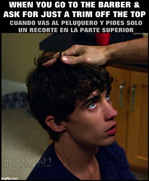 image tagged in 13 reasons why,barber,haircut,hair,tv series,hairstyle | made w/ Imgflip meme maker