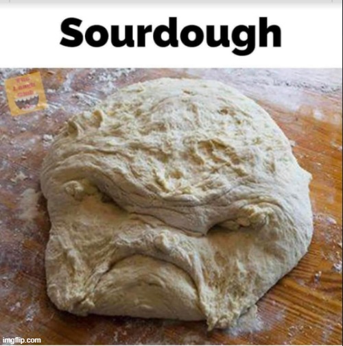 When you hafta get baked to get bread... it could turn anyone sour | image tagged in vince vance,sour,dough,bread,memes,flour | made w/ Imgflip meme maker