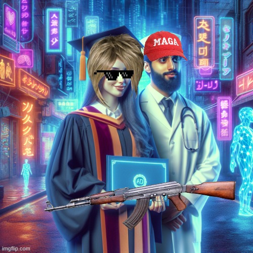 I Fixed the Picture | image tagged in ai generated,graduation,phd | made w/ Imgflip meme maker