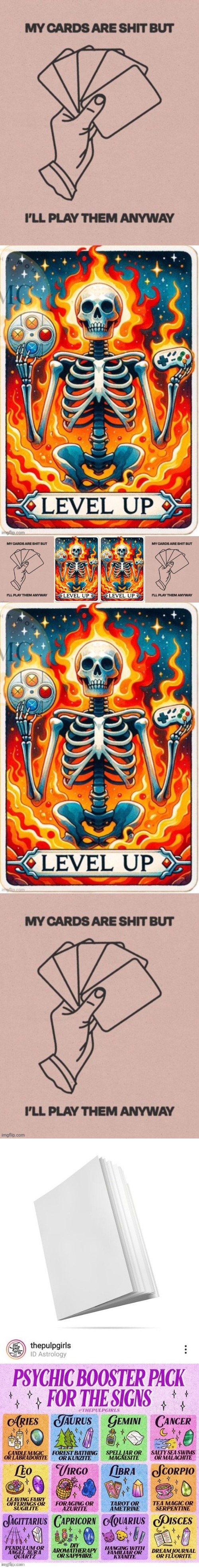 Book Of Leveled Up Life Cards Blank Meme Template