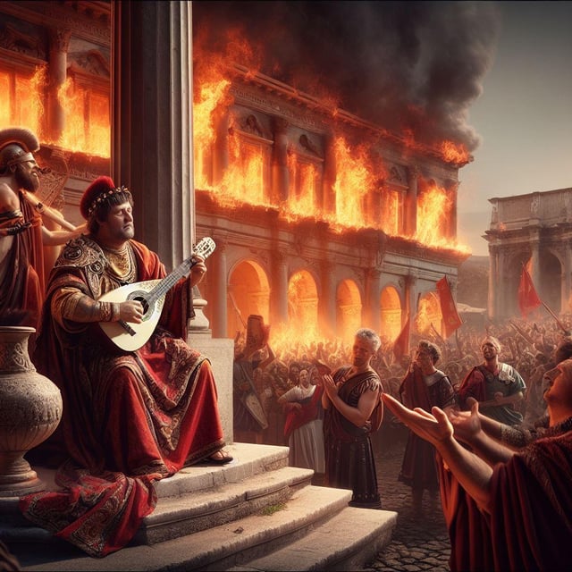 Rome burning Blank Meme Template