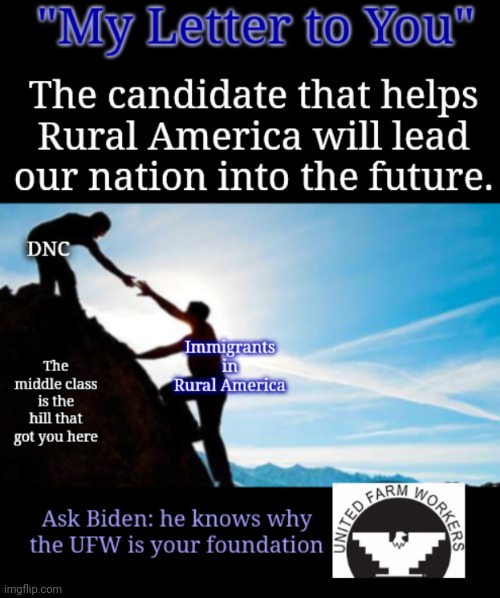 "My Letter to You" | image tagged in dnc,msnbc,immigration,rural america,farming,bruce springsteen | made w/ Imgflip meme maker