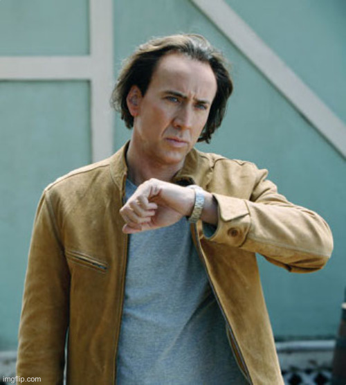 nicolas cage clock | image tagged in nicolas cage clock | made w/ Imgflip meme maker