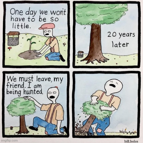 Tree | image tagged in tree,trees,friend,pull,comics,comics/cartoons | made w/ Imgflip meme maker