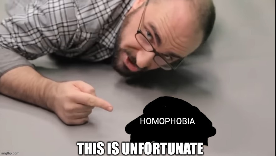 This is unfortunate | HOMOPHOBIA | image tagged in this is unfortunate | made w/ Imgflip meme maker