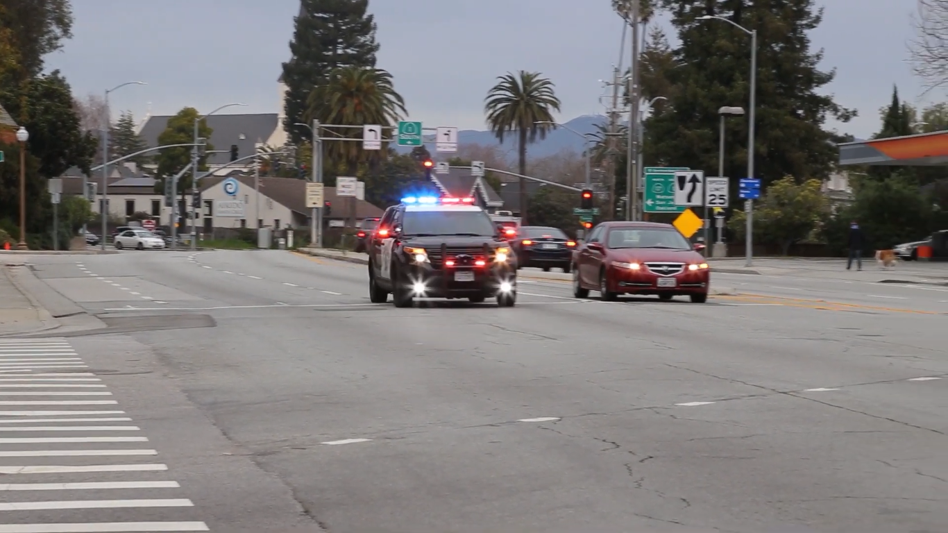 chp police car responding Blank Meme Template