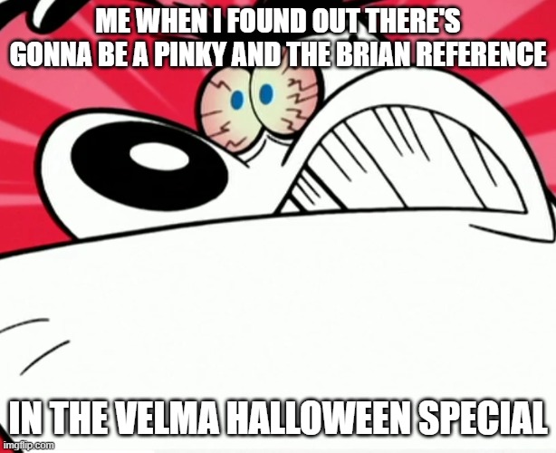 i fuking hate you warner bros | ME WHEN I FOUND OUT THERE'S GONNA BE A PINKY AND THE BRIAN REFERENCE; IN THE VELMA HALLOWEEN SPECIAL | image tagged in furious dingus | made w/ Imgflip meme maker