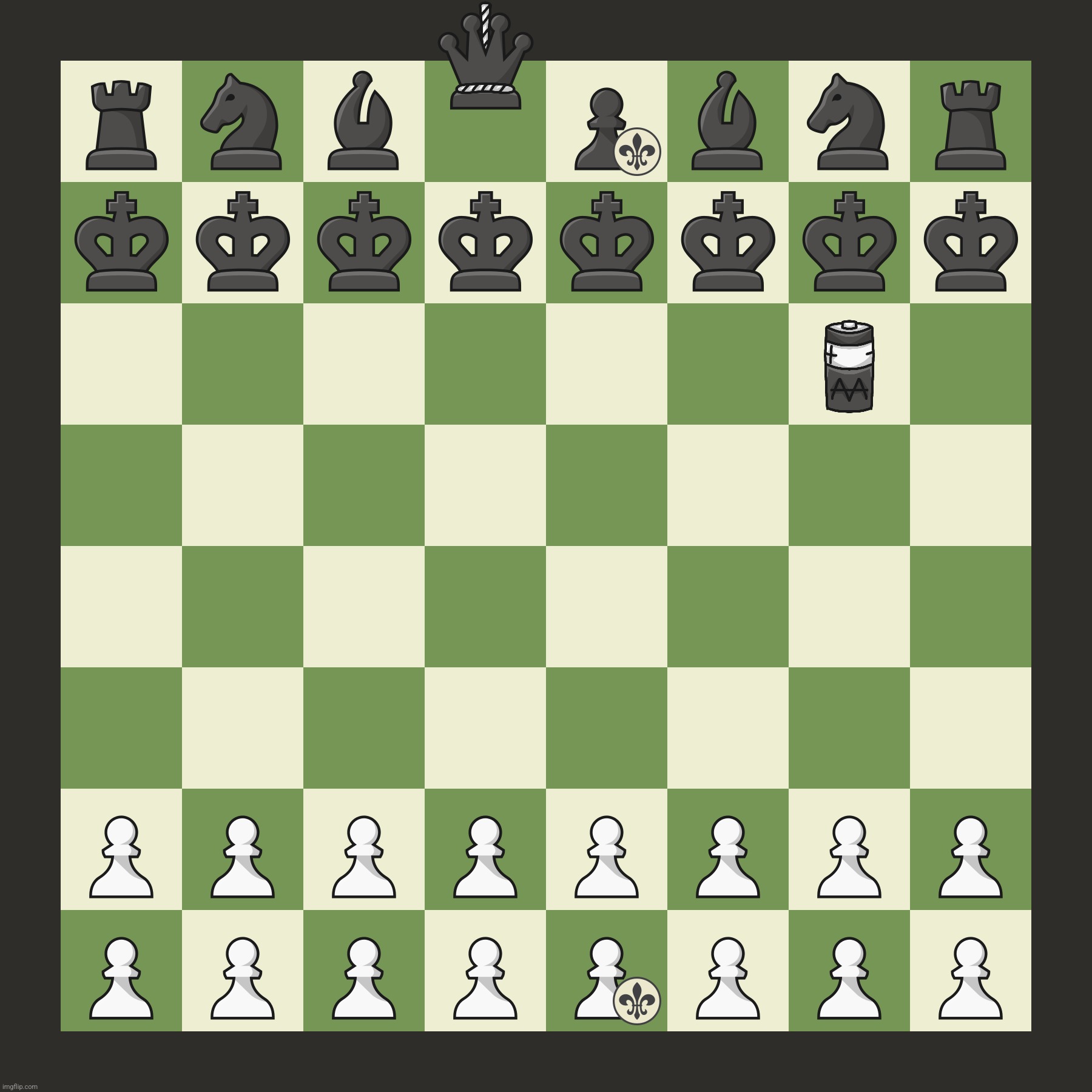 Anarchy Chess part 5: White to move, top comment in 30 minutes decides what happens | made w/ Imgflip meme maker