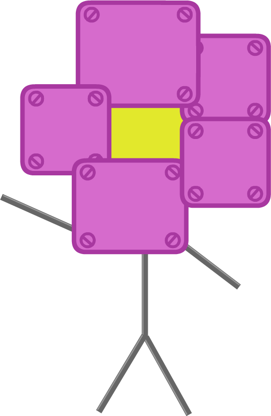 High Quality BFDI Robot Flower Blank Meme Template